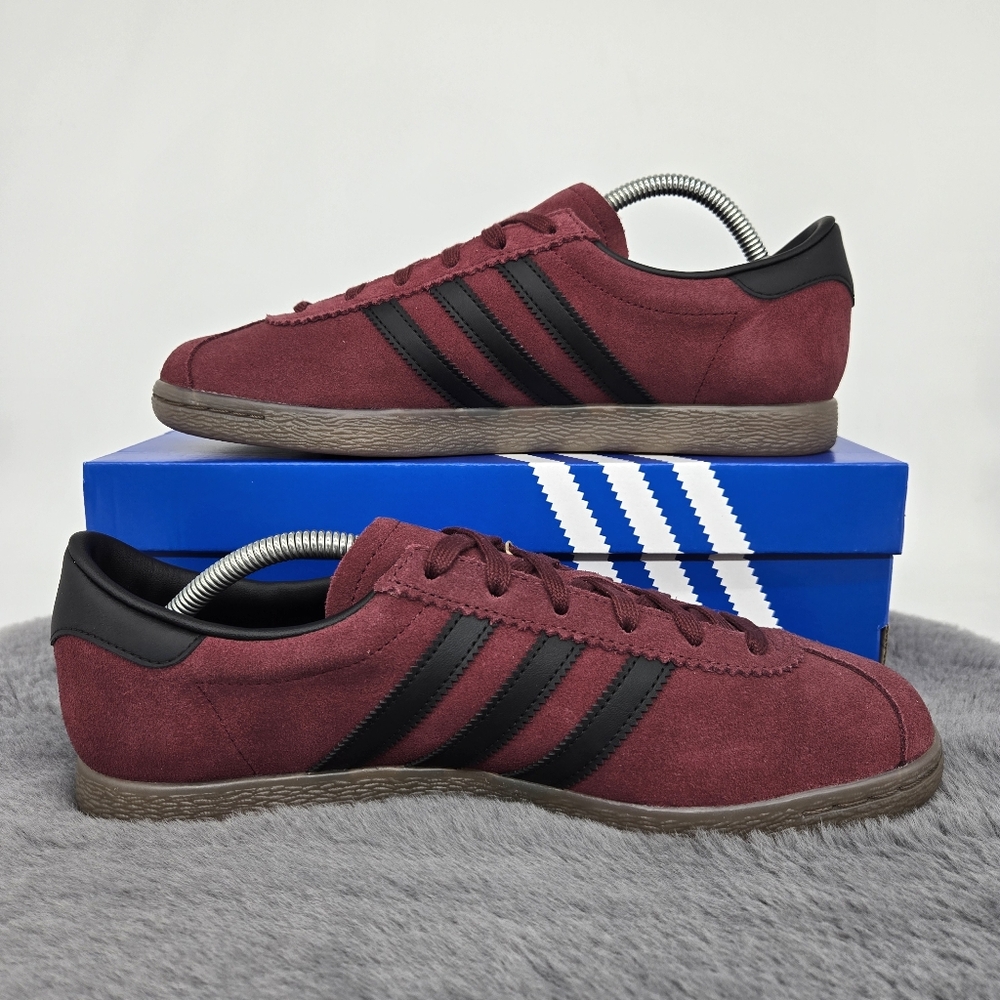 adidas Stadt Men's Suede Burgundy Shoes Size 11.5 New JQ9009 - Picture 4 of 8